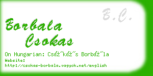 borbala csokas business card